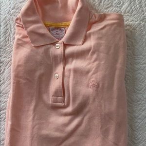 Brooks Brothers Short Sleeve Salmon Polo